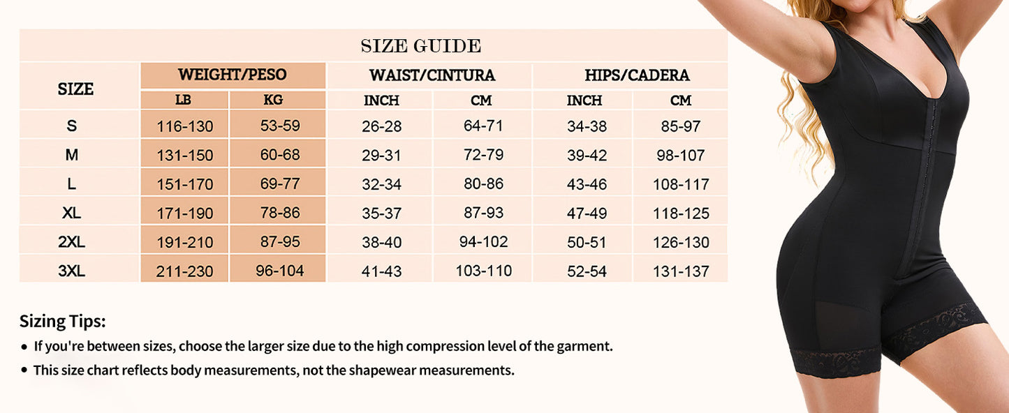 CurveSculpt Colombian Full Body Shaper – Women Tummy Control Post Surgery Full Body Shaper Butt Lifter with Zipper Crotch Skimsbodysuits Elegant Fajas Melibelt Bodysuitfajashaper