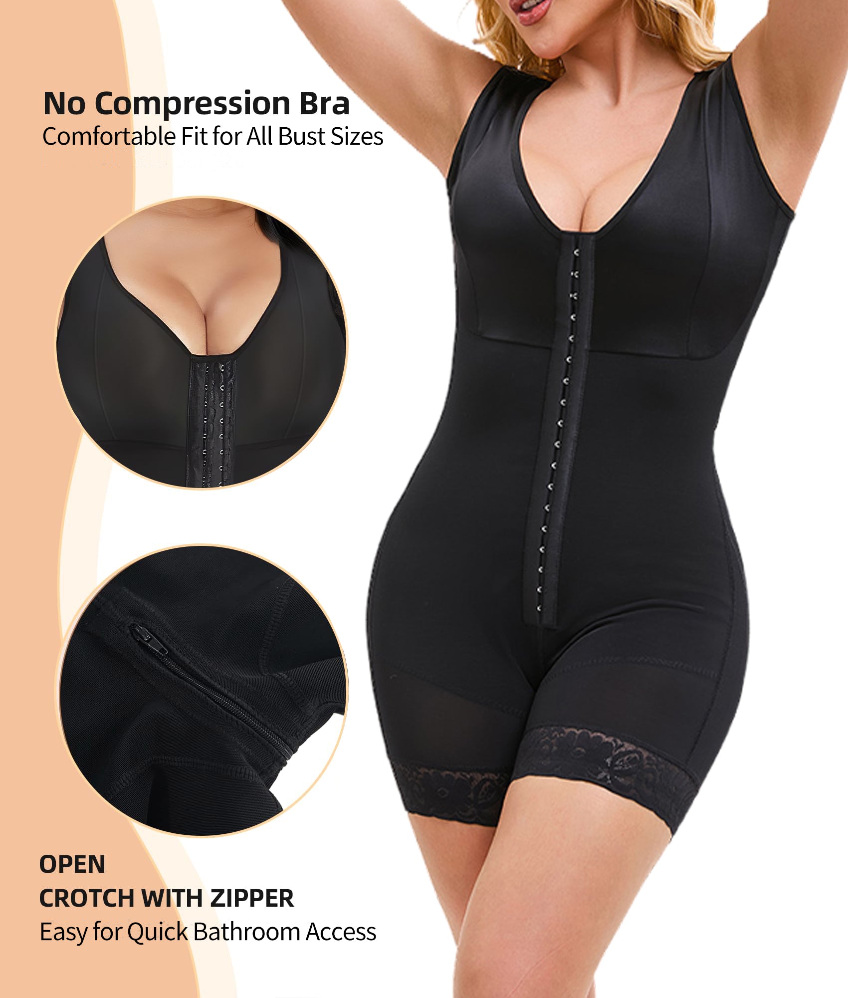 CurveSculpt Colombian Full Body Shaper – Women Tummy Control Post Surgery Full Body Shaper Butt Lifter with Zipper Crotch Skimsbodysuits Elegant Fajas Melibelt Bodysuitfajashaper