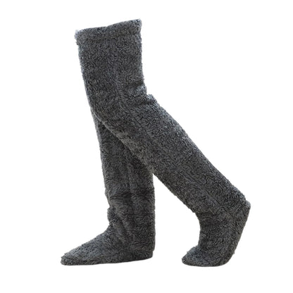 Thigh High Socks over Knee Fuzzy Socks Boot Socks Stocking Legging Stocking Plush Leg Warmers for Office Living Room Women Kids